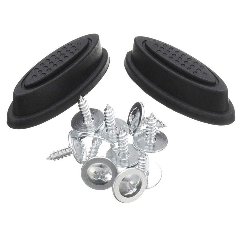 ICYANG Universal Luggage Feet Replacement Kit, 5 Pairs Bottom Side Stand Feet with 40 Screws, Black Plastic Stud Foot Kit for Luggage Suitcase - Image 2